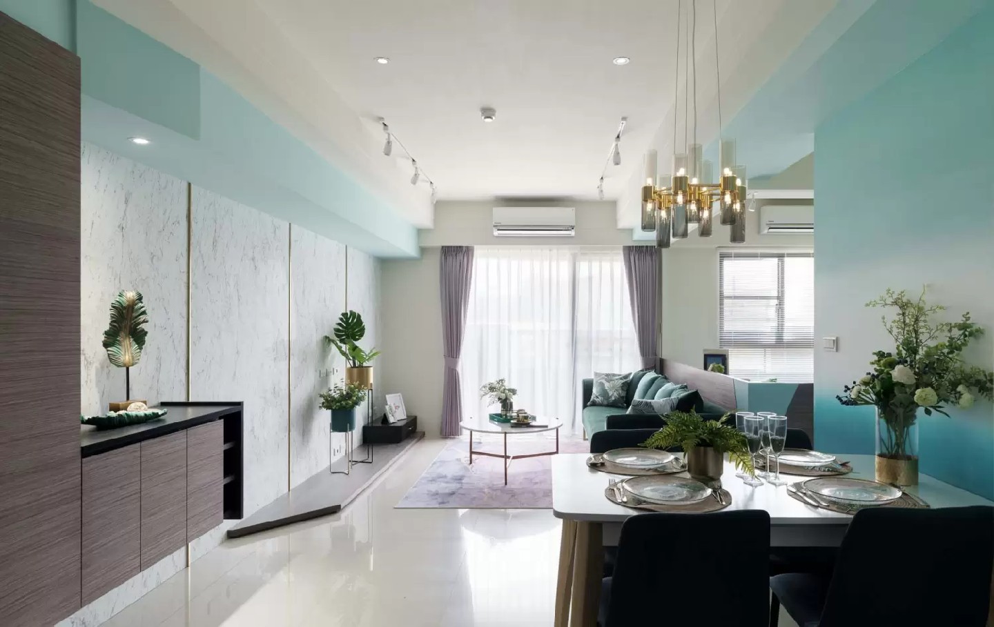 現(xiàn)代北歐風(fēng)格效果圖賞析 漸變藍(lán)的純凈空間 現(xiàn)代北歐風(fēng)格效果圖賞析 漸變藍(lán)的純凈空間