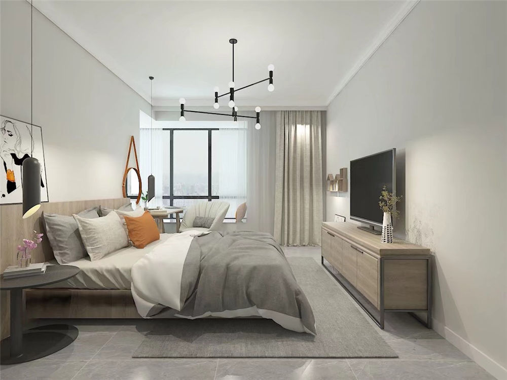 龍湖九里晴川-現(xiàn)代簡約-臥室設(shè)計(jì)效果圖